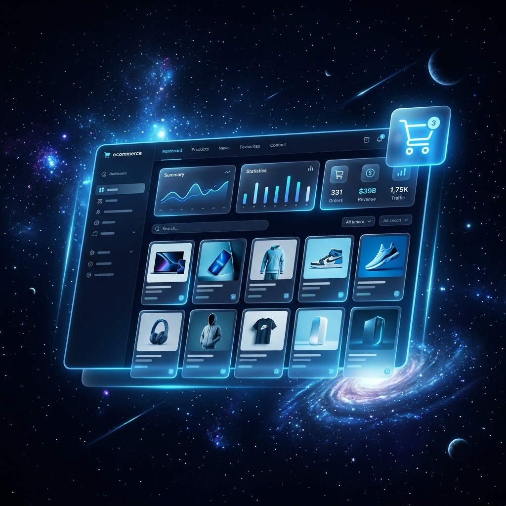 E-commerce website dashboard preview